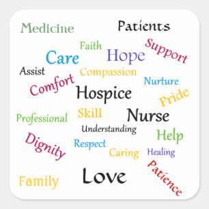 Pegatinas de Hospice Nurse Square