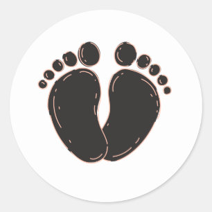 Pegatinas de huellas de pies de bebé