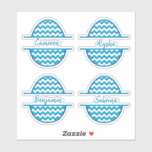 Pegatinas de Huevos de Pascua ZigZag, Personalizab