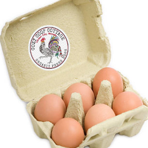 Pegatinas de huevos de pollo recién hechos de la g