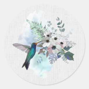 Pegatinas de Hummingbird Floral