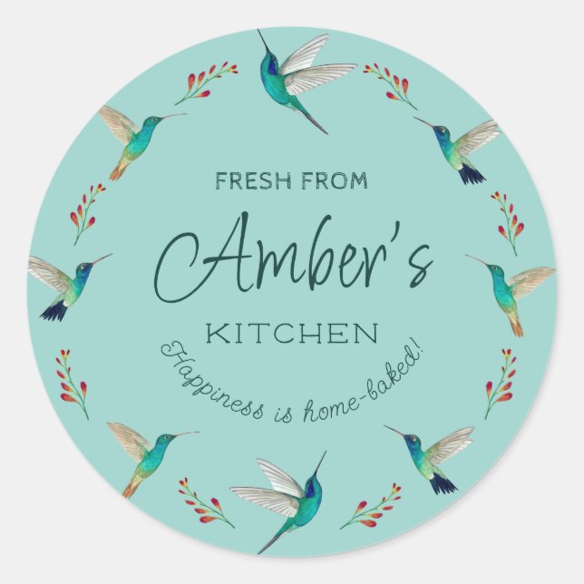 Pegatinas de Hummingbird personalizado (Anverso)