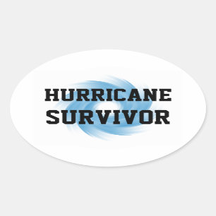Pegatinas DE HURRICANE SURVIVOR (4, oval)