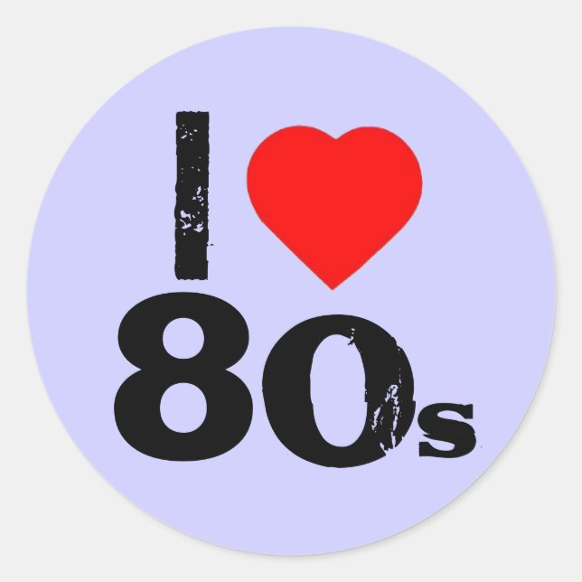 pegatinas de "I Heart 80's" (Anverso)