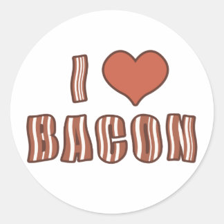 Pegatinas de I Heart Bacon 001