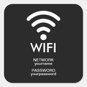 Pegatinas de icono de red wifi y contraseña de con
