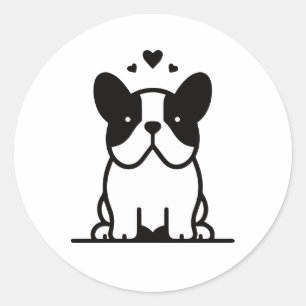 Pegatinas de íconos del bulldog francés