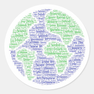Pegatinas de idiomas mundiales