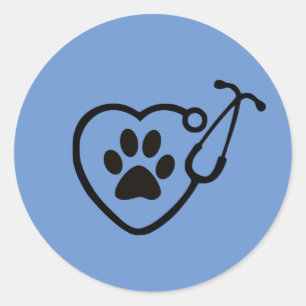 Pegatinas de impresión de Heart Paw Veterinarios