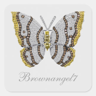 Pegatinas de impresión de mariposa de diamantes