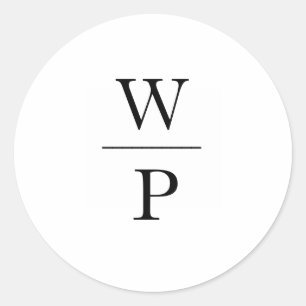 Pegatinas de iniciales apiladas para boda Sellos d