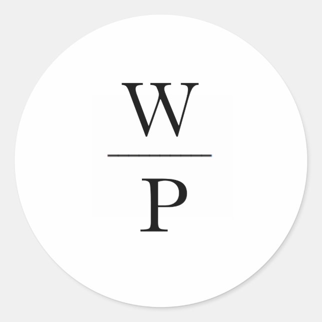Pegatinas de iniciales apiladas para boda Sellos d (Anverso)