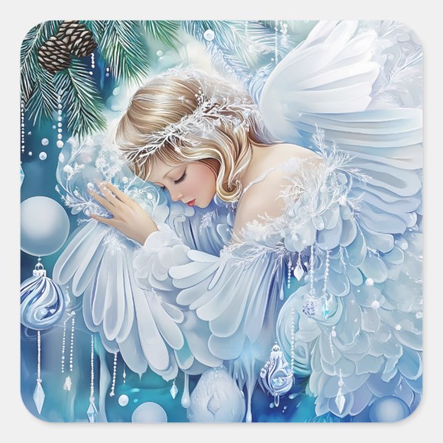 Pegatinas de invierno azules (Anverso)