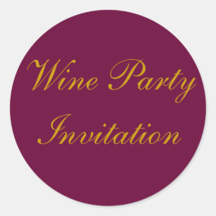 Pegatinas de invitaciones a la fiesta del vino - D