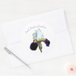 Pegatinas de Iris Blanco y Morado