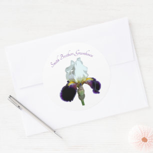 Pegatinas de Iris Blanco y Morado