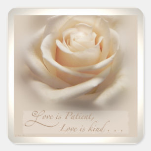 pegatinas de "Ivory Rosa Love is Patient", Plaza