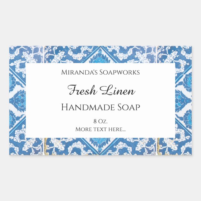 Pegatinas de jabón editables de flor de maíz Blue  (Anverso)