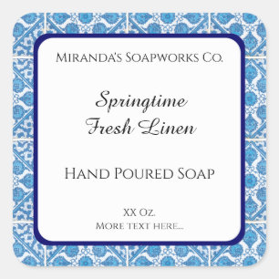 Pegatinas de jabón editables de flor de maíz Blue 