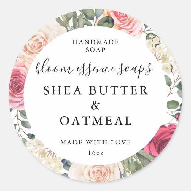 Pegatinas de jabón personalizables (Anverso)