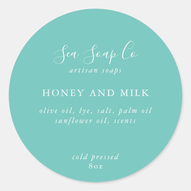 Pegatinas de jabón personalizables (Anverso)