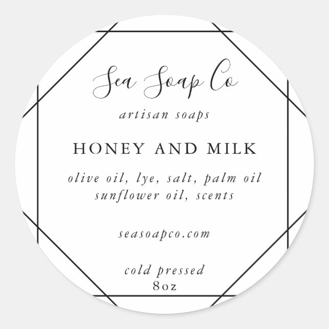 Pegatinas de jabón personalizables (Anverso)