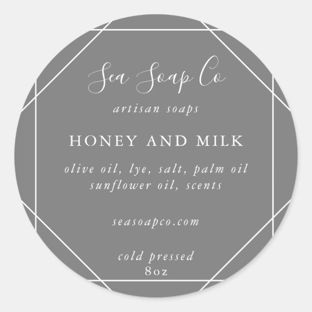 Pegatinas de jabón personalizables (Anverso)