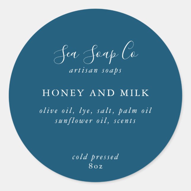 Pegatinas de jabón personalizables (Anverso)