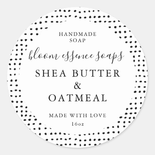 Pegatinas de jabón personalizables (Anverso)