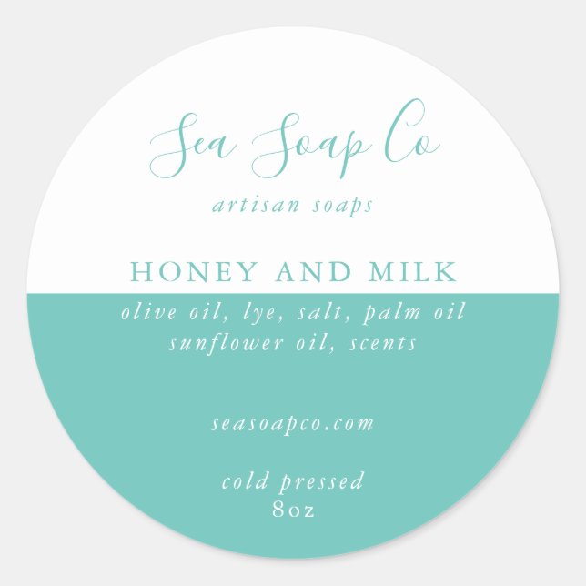 Pegatinas de jabón personalizables (Anverso)