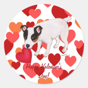 Pegatinas de Jack Russell Terrier Valentine