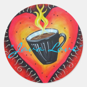 pegatinas de "Java Love", hoja de 20
