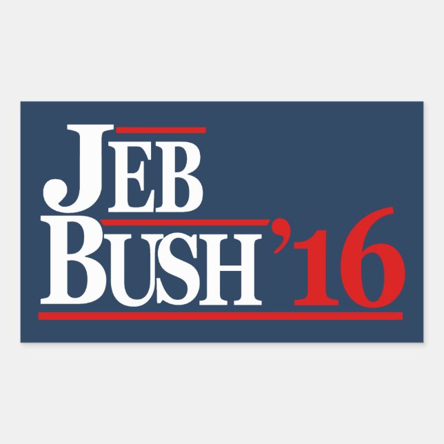 Pegatinas de Jeb Bush 2016 (Anverso)