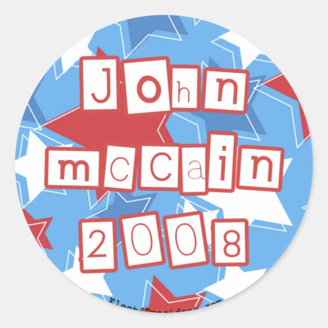 Pegatinas de John Mccain (Anverso)