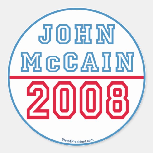 Pegatinas de John Mccain (Anverso)
