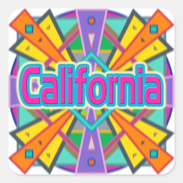 Pegatinas de Joy Design "California" (Anverso)