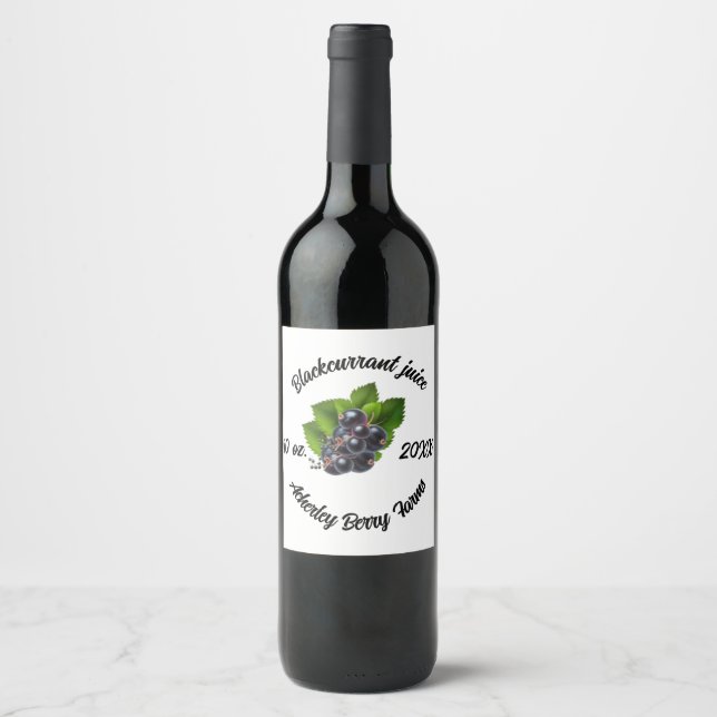Pegatinas de jugo de grosella negra para jarras (Anverso)