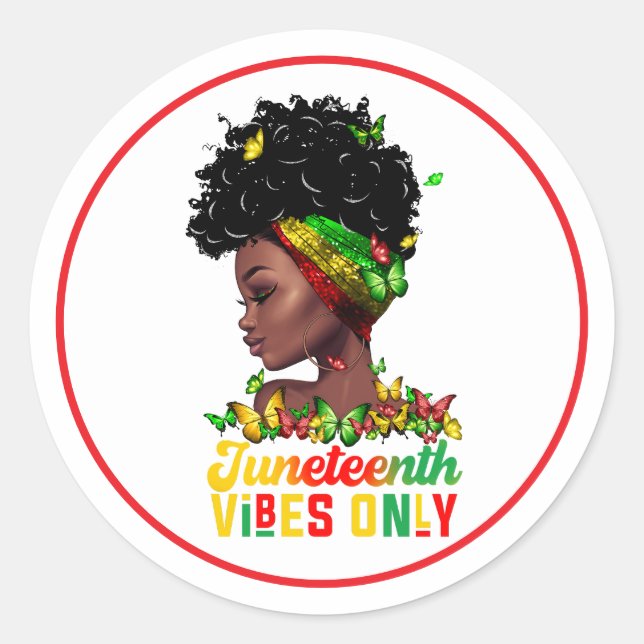 Pegatinas de Juneteenth (Anverso)