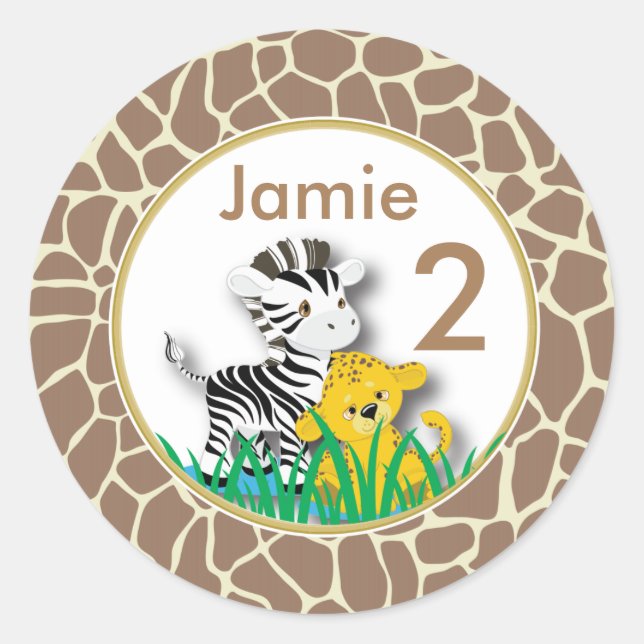 Pegatinas de Jungle Animals (Anverso)
