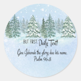 Pegatinas de JW "pero primero... ¡texto diario!" y