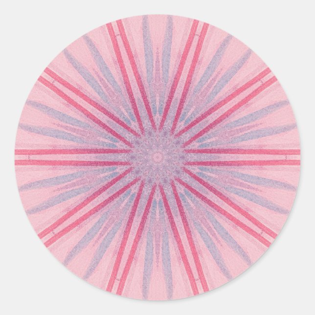 Pegatinas de Kaleidoscope de habla rosa y azul (Anverso)