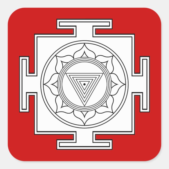 Pegatinas de Kali Yantra (Anverso)