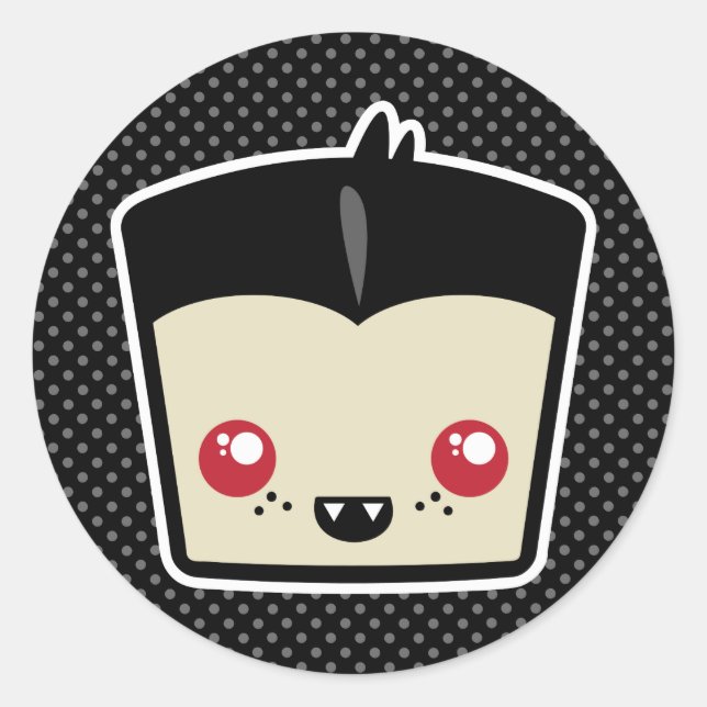 Pegatinas de Kawaii Dracula (Anverso)