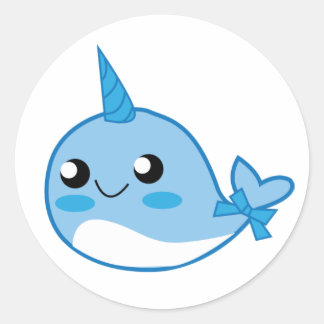 Pegatinas de Kawaii Narwal