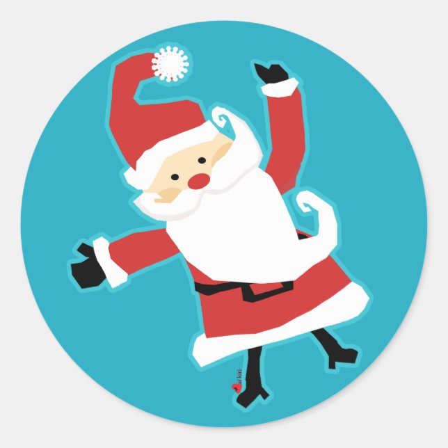 Pegatinas de Kawaii Santa (Anverso)