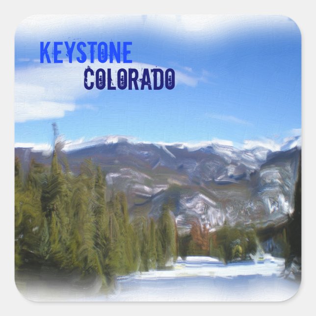 Pegatinas de Keystone Colorado (Anverso)