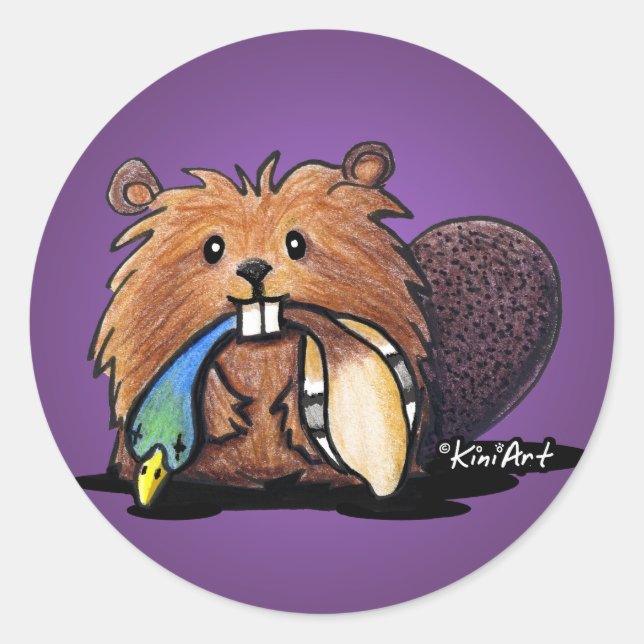 Pegatinas de KiniArt Beaver II (Anverso)