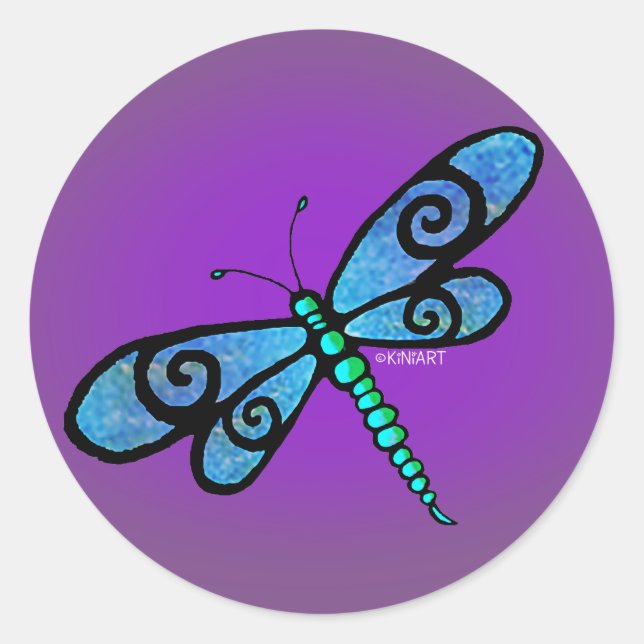 Pegatinas de KiniArt Dragonfly (Anverso)