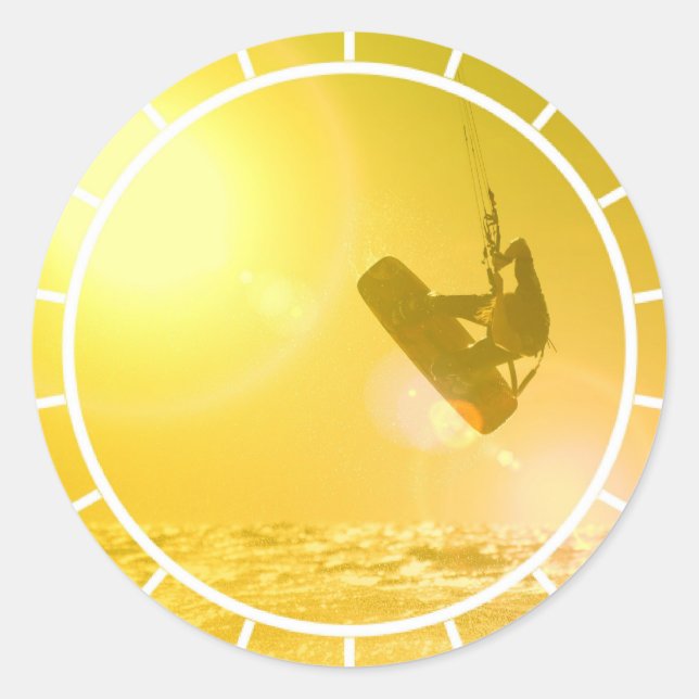 Pegatinas de Kitesurfing Silhouette (Anverso)