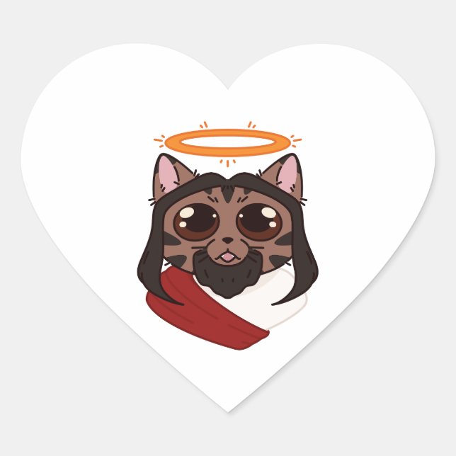 Pegatinas de Kitty Christ (Anverso)